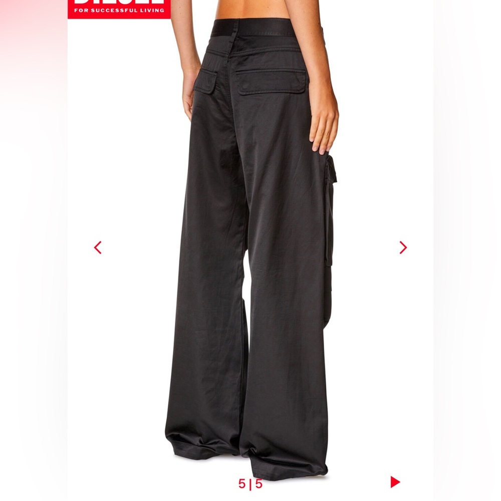 Diesel Black Wide-Leg Cargo Pants - Women's - Picture 2 of 11